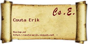 Csuta Erik névjegykártya